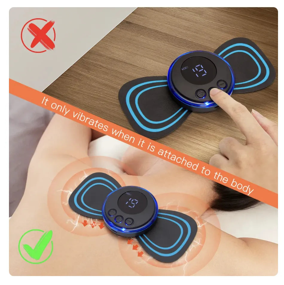 Relivora™ MiniPulse – Gerät vibriert nur bei direktem Hautkontakt für sichere und effektive Anwendung